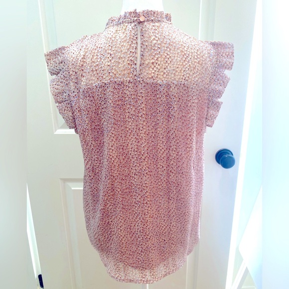 NWOT MONTEAU LOS ANGELES Ruffle Blouse Top - Picture 2 of 9